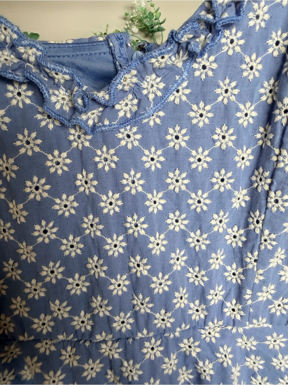 Altar’d State Embroidered Floral Mini Sundress Blue | XL - Picture 7 of 8